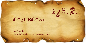 Égi Róza névjegykártya
